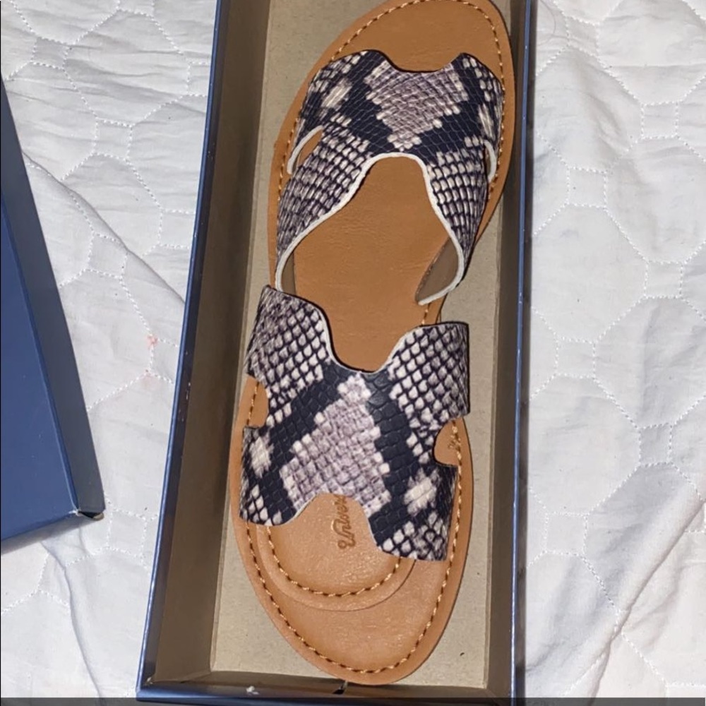 snakeskin sandals